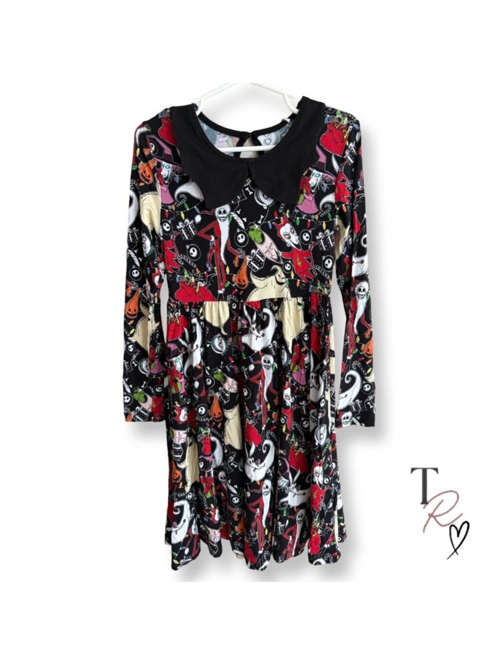 Onyx & Lore Nightmare Before Christmas Dress Peter Pan Collar Size 7T Size 7